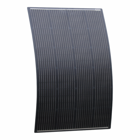 200w Black Monocrystalline Semi-Flexible Solar Panel - Rear Junction Box