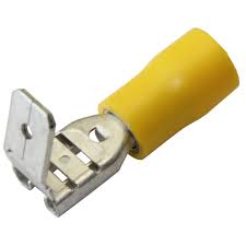 Yellow 6.3mm Piggy Back Insulated Crimp Terminal