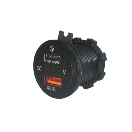 Durite Fast Charge USB Socket + Type C - 12/24V 0-534-15 - Simply Split Charge