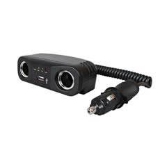 12 volt cigarette lighter plug to usb Cigarette Lighter 2 Way Adaptor Socket with USB