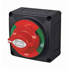 Durite Rotary Marine Battery Isolator with Fixed Control Knob in Off Position - 550A 48V 0-605-12