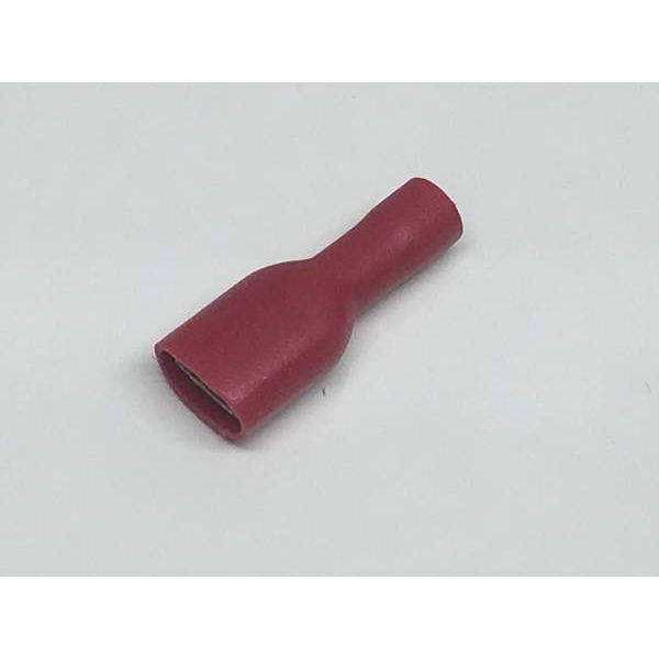 Red 6.3mm Female Spade Fully Insulated Crimp Terminal