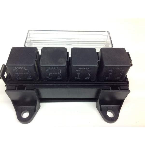 Relay Box for 4 Automotive relays + 4 x 12V 30amp 4pin make/Break Relays