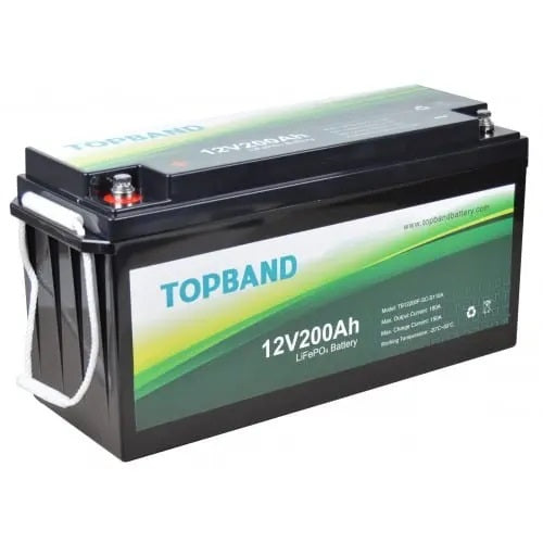 Topband B Series 12V 200Ah Lithium Battery With Bluetooth &amp; Heater R-B12200A