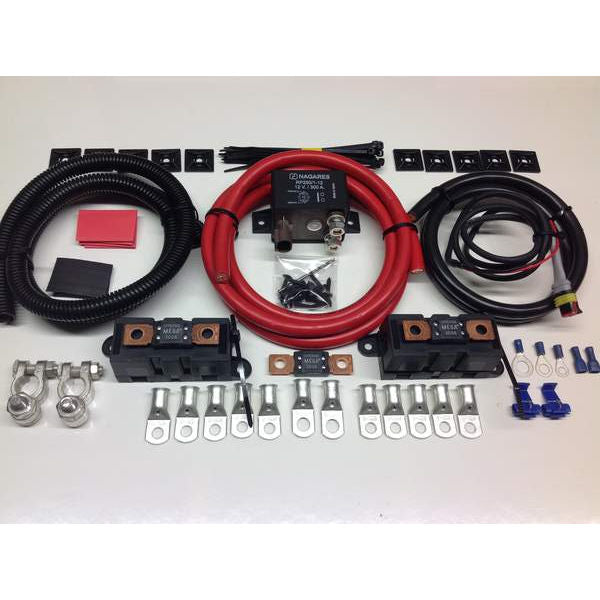 Split Charge Kit with 12v 300amp Heavy Duty Relay + 300amp 40mm² Cable