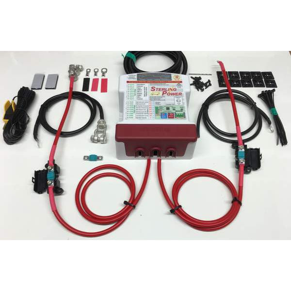 Sterling Power BB241235 24v to 12v 35amp kit with red 110amp 16mm2 leads + 8mm post type battery terminals