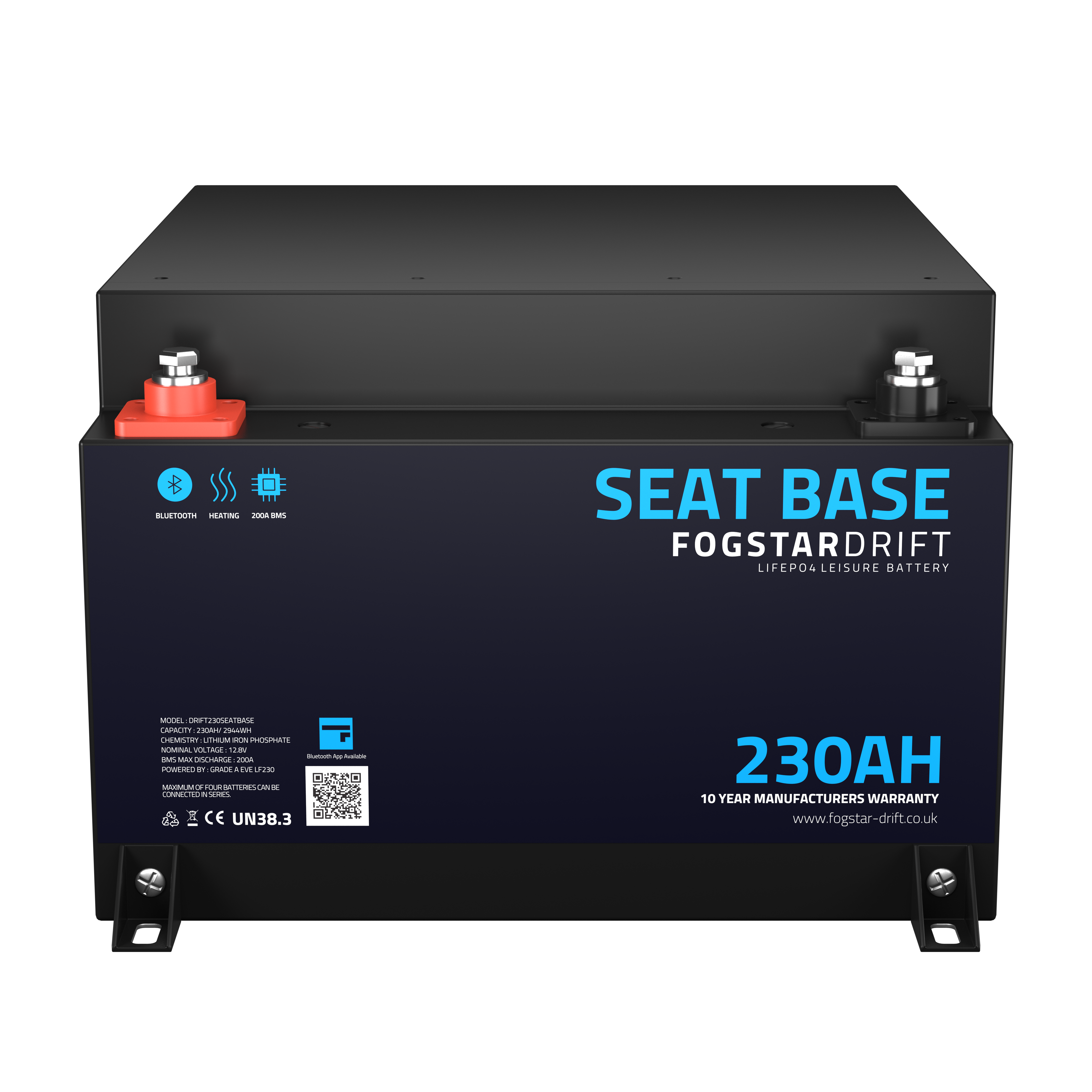 Fogstar Drift Seat Base 12V 230Ah LiFePO4 Battery 