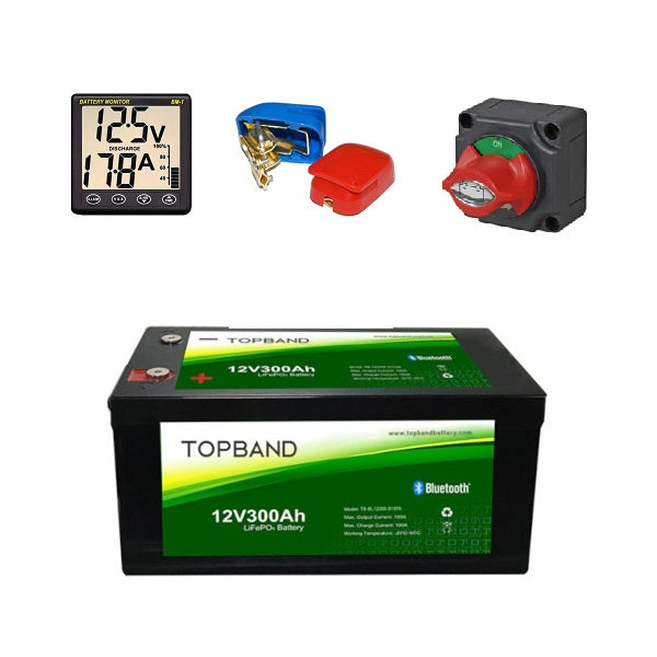 lead acid, agm, lithium,leisure battery terminals, monitor, cable,