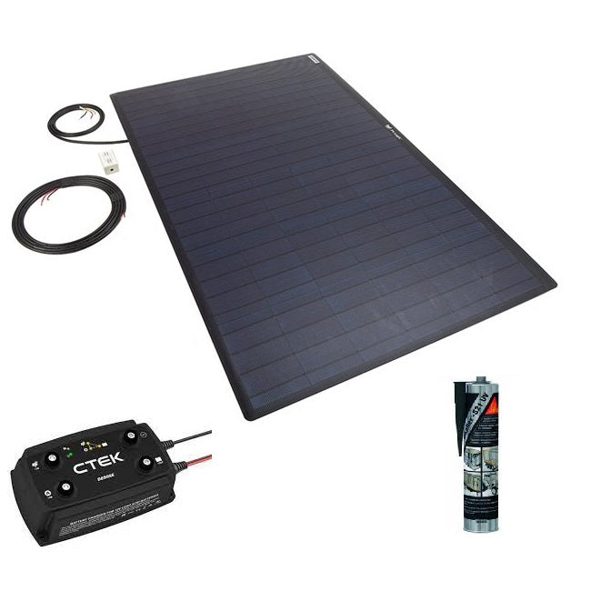 Ctek D250SE 20amp DCDC Charger + PV Logic 100 Watt Black Flexi Solar Panel