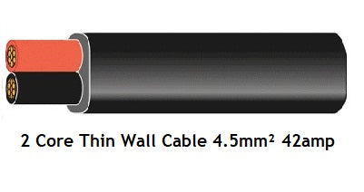 Flat Twin Core Automotive Cable 4.5mm² 42amp (Thin Wall)