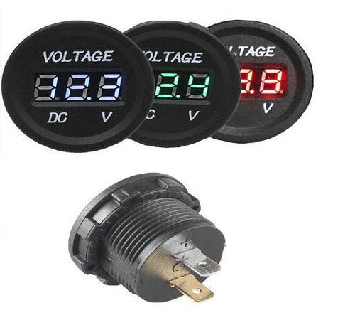 12V Voltage Indicator voltmeter red of the display