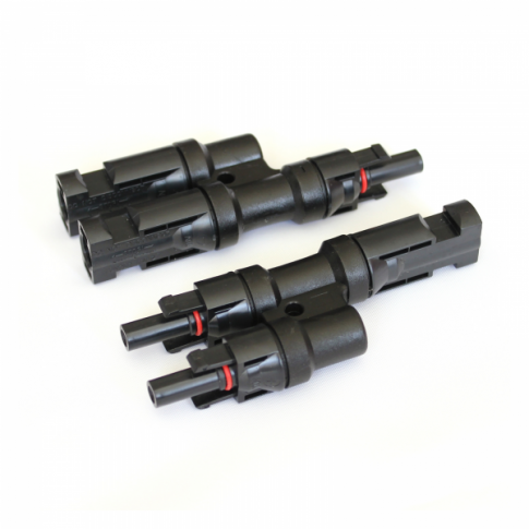 Pair MC4-compatible connectors 2-1 Branch connectors for linking two solar panels / leads