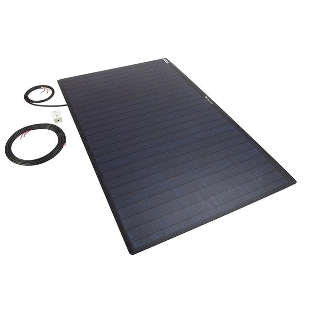 PV Logic 100w Semi-Flexible Solar Panel Black - Rear Junction Box