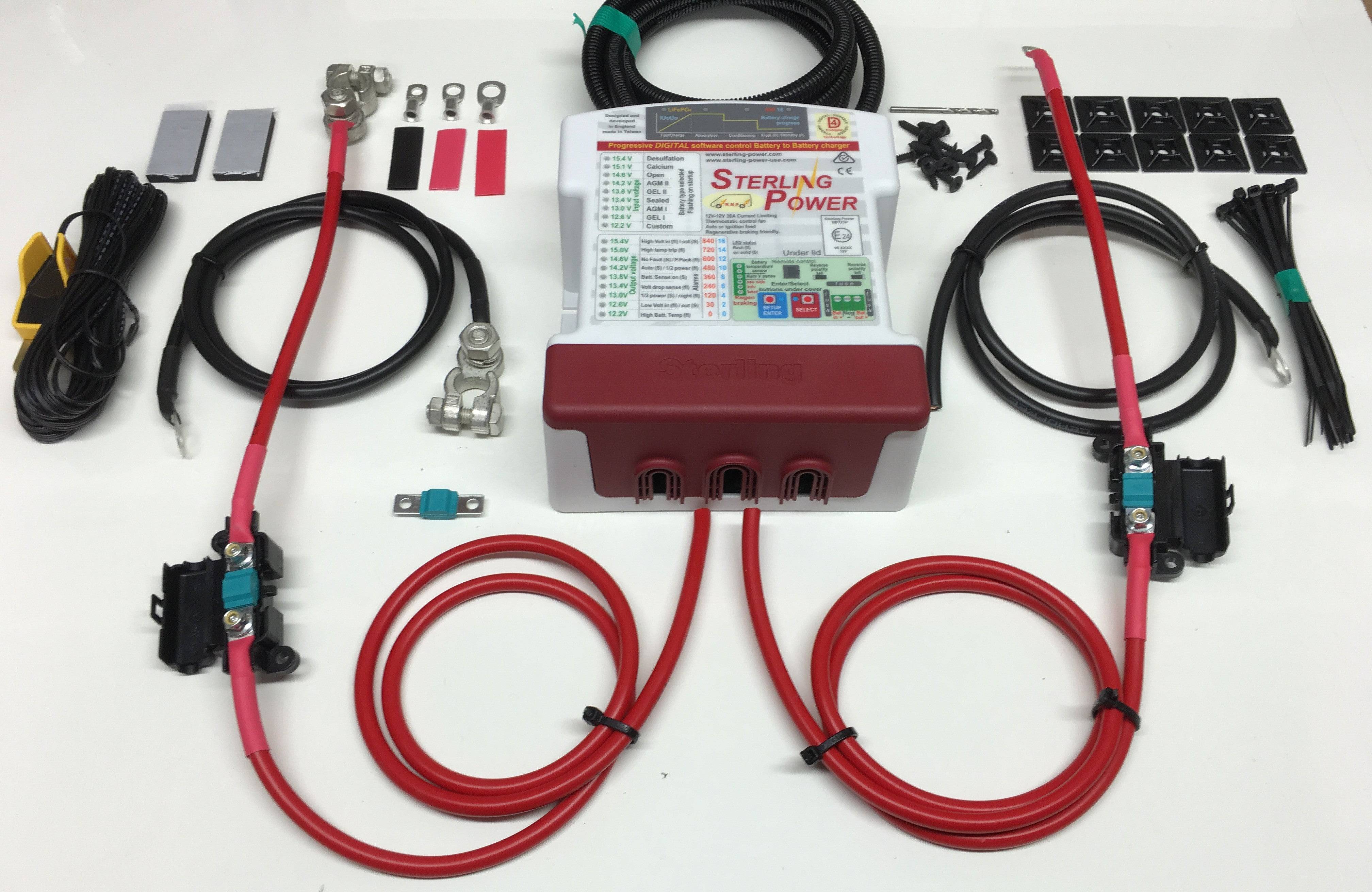 Sterling Power BB122470 12V-24V DC-DC Charger Kit - Simply Split Charge