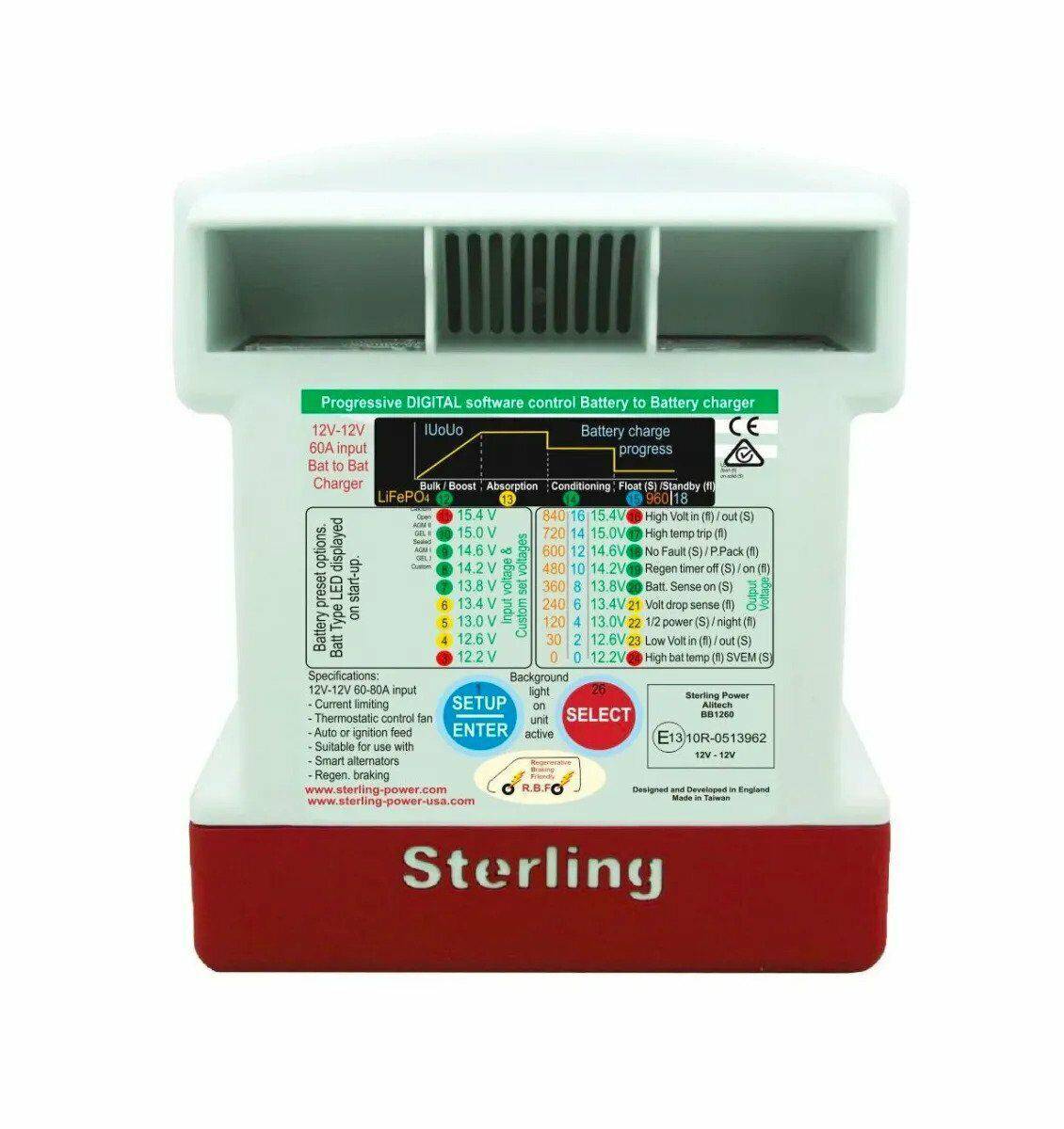 Sterling Power BB122470 12v to 24v 70amp Battery to Battery DC-DC Charger - Simply Split Charge